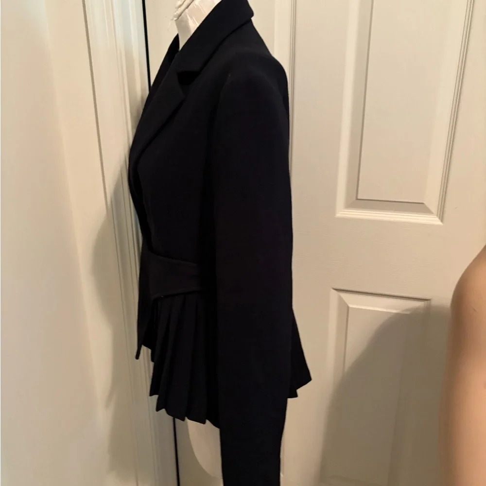 Dior Black Tailored Blazer Classic Suit crepe 8-10 $5200